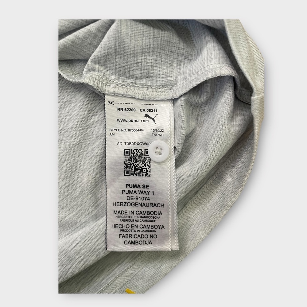 Puma Men's Gray Polo Shirt - Picture 4 of 4
